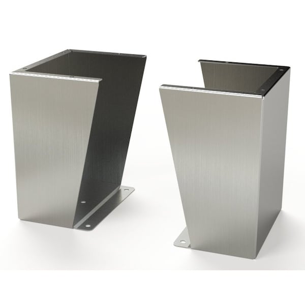 Floor Stand Kit, 15 in. H x 12 in. W x 9.12 in. L, Stainless Steel, 1 PR